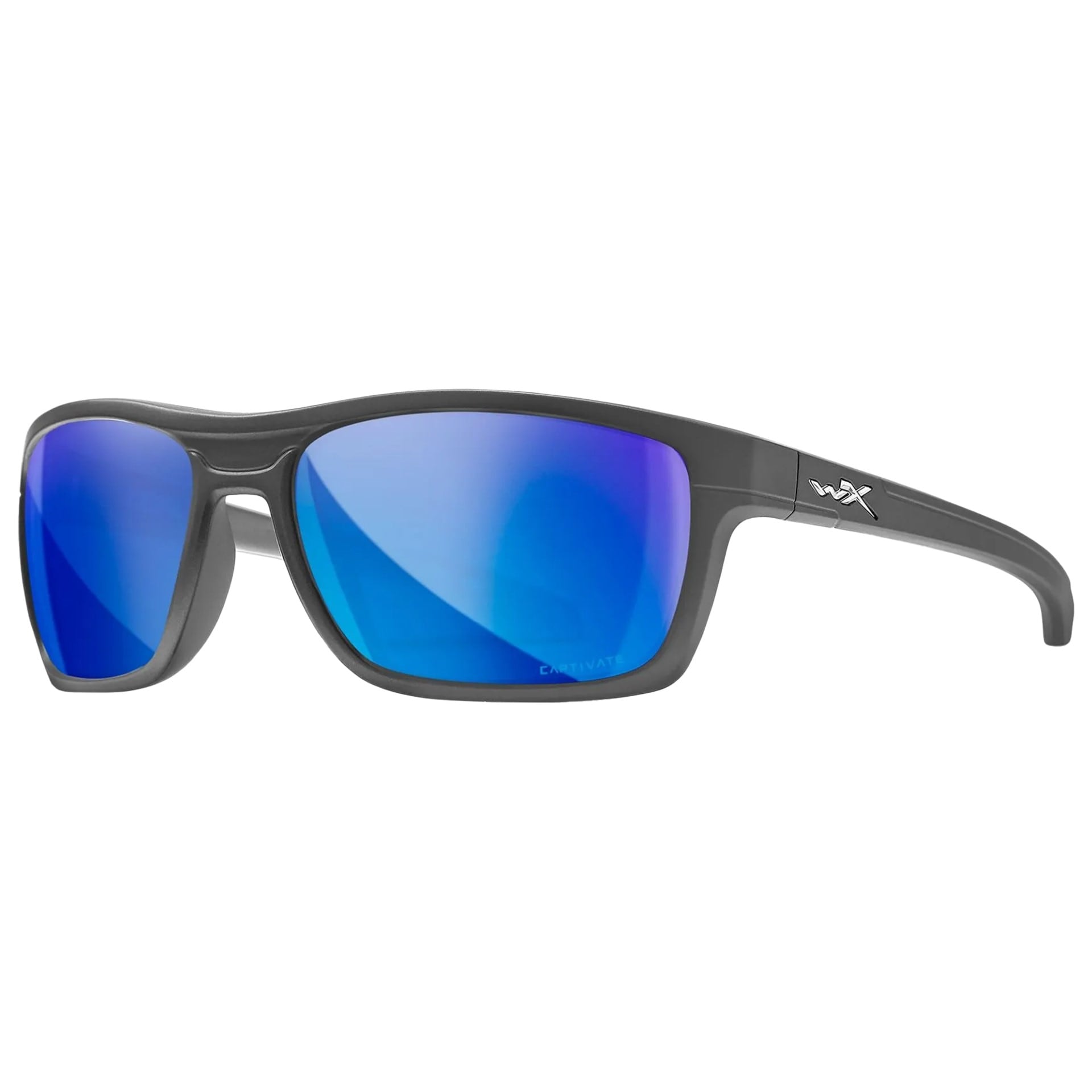 Wiley X - Kingpin - Schutzbrille - Captivate Polarized Blue Mirror/Matte Graphite