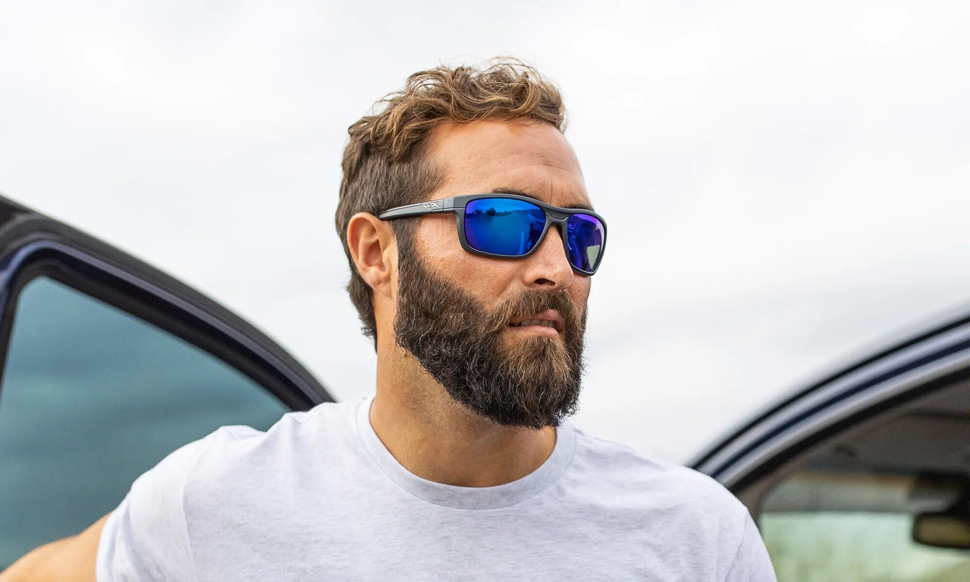 Wiley X - Kingpin - Schutzbrille - Captivate Polarized Blue Mirror/Matte Graphite