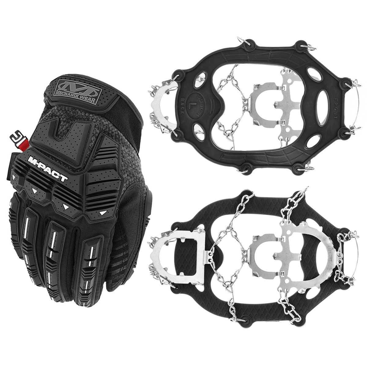 Mechanix Wear ColdWork M-Pact Handschuhe + Himalaya 12 Pro Steigeisen - Set