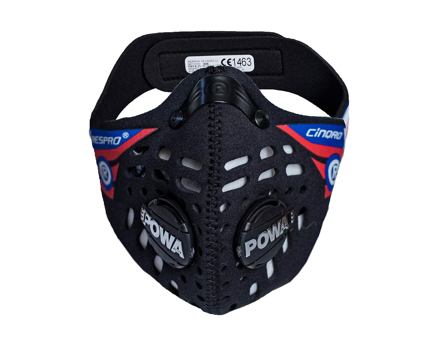 Respro CE Cinqro Anti-Smog-Maske - Black + Sport-Filter 2 Stk. - Set