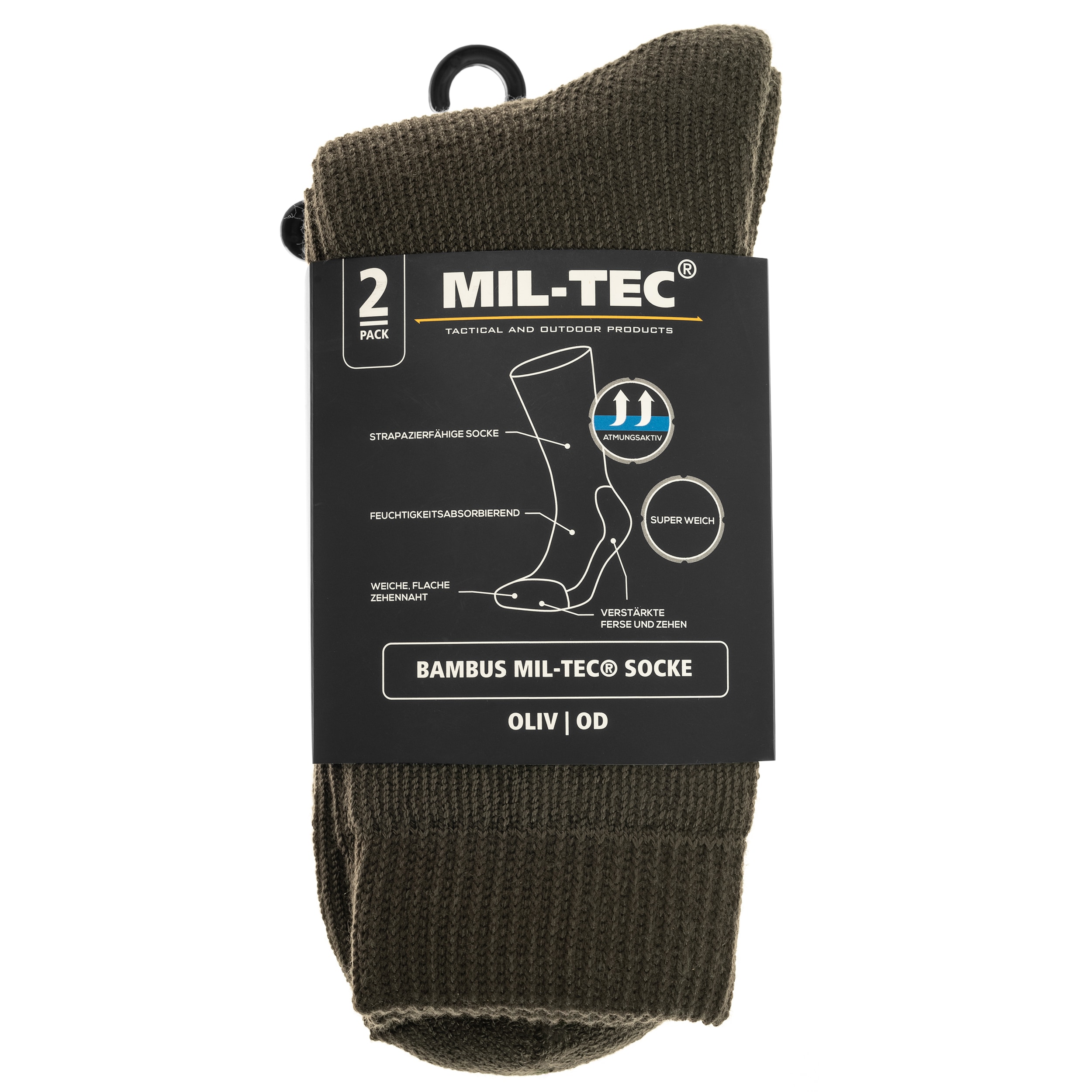 Mil-Tec - Nature Olive Drab Socken - 2 Paar