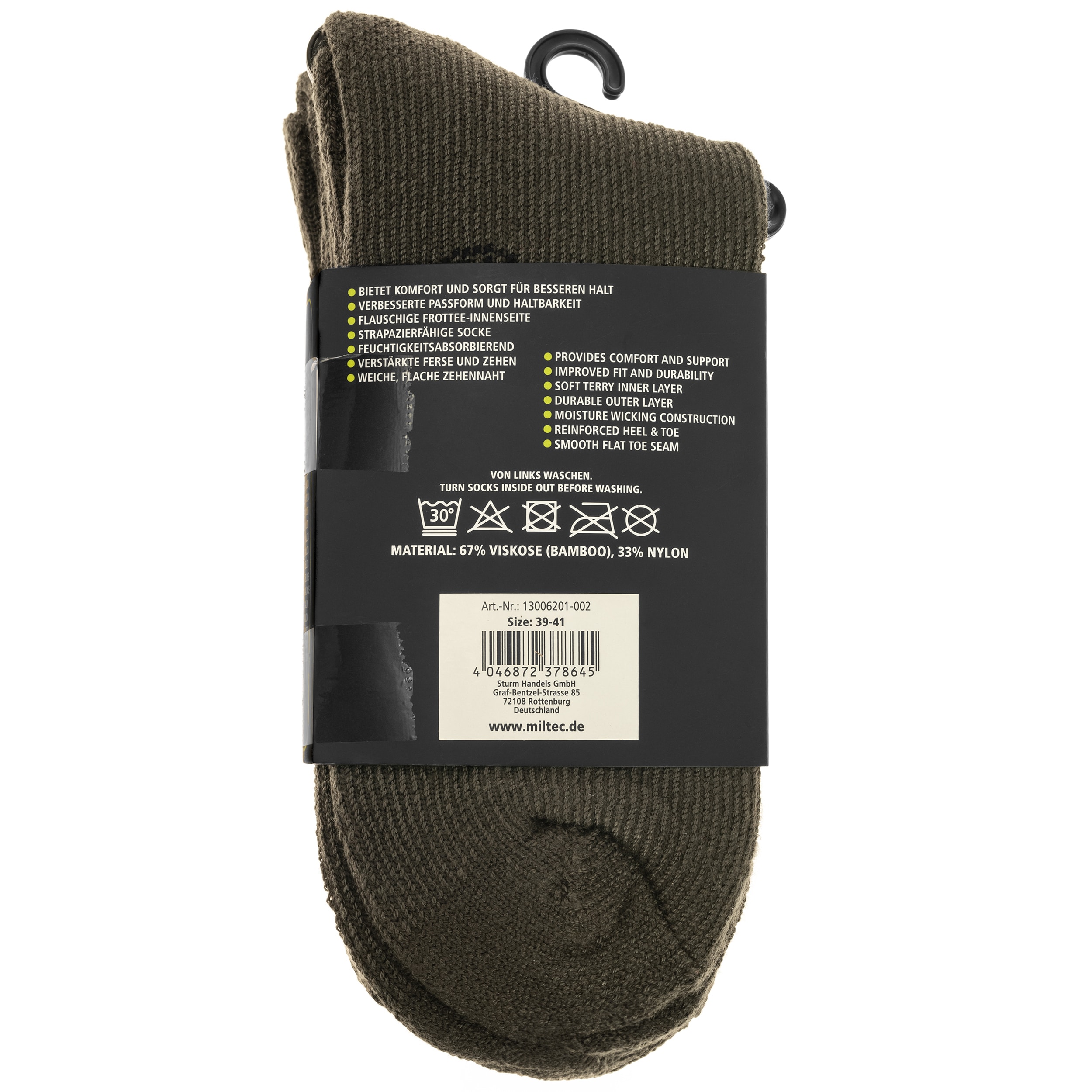 Mil-Tec - Nature Olive Drab Socken - 2 Paar