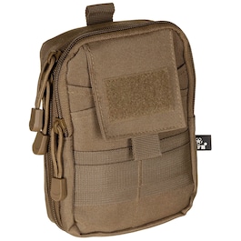 MFH MOLLE-Schultergurt-Tasche – Coyote Tan, Mit Klettpatch & Reißverschluss, 18x10x4 Cm