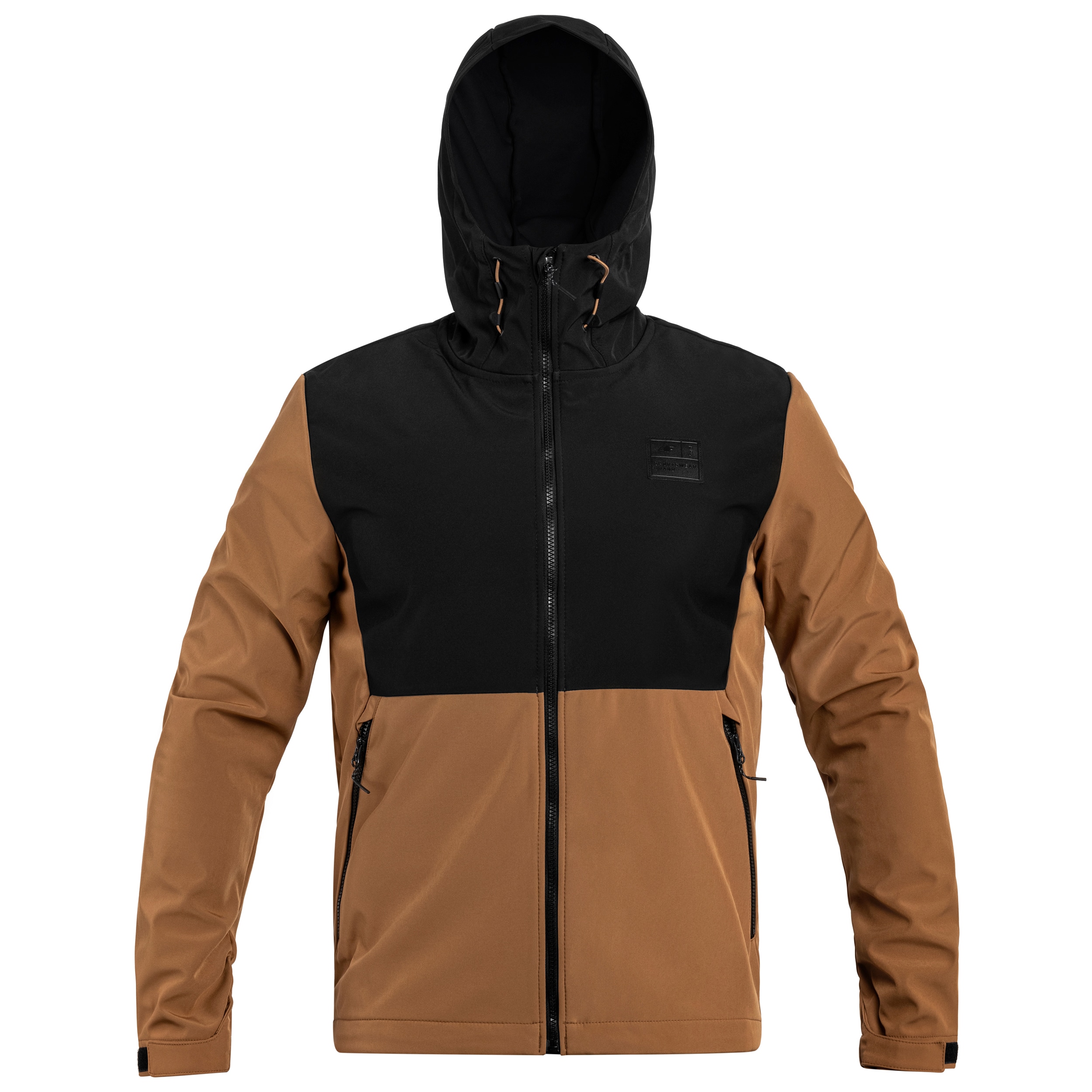 4F Softshell TSOFM155 Jacke - Braun + Mütze - Set