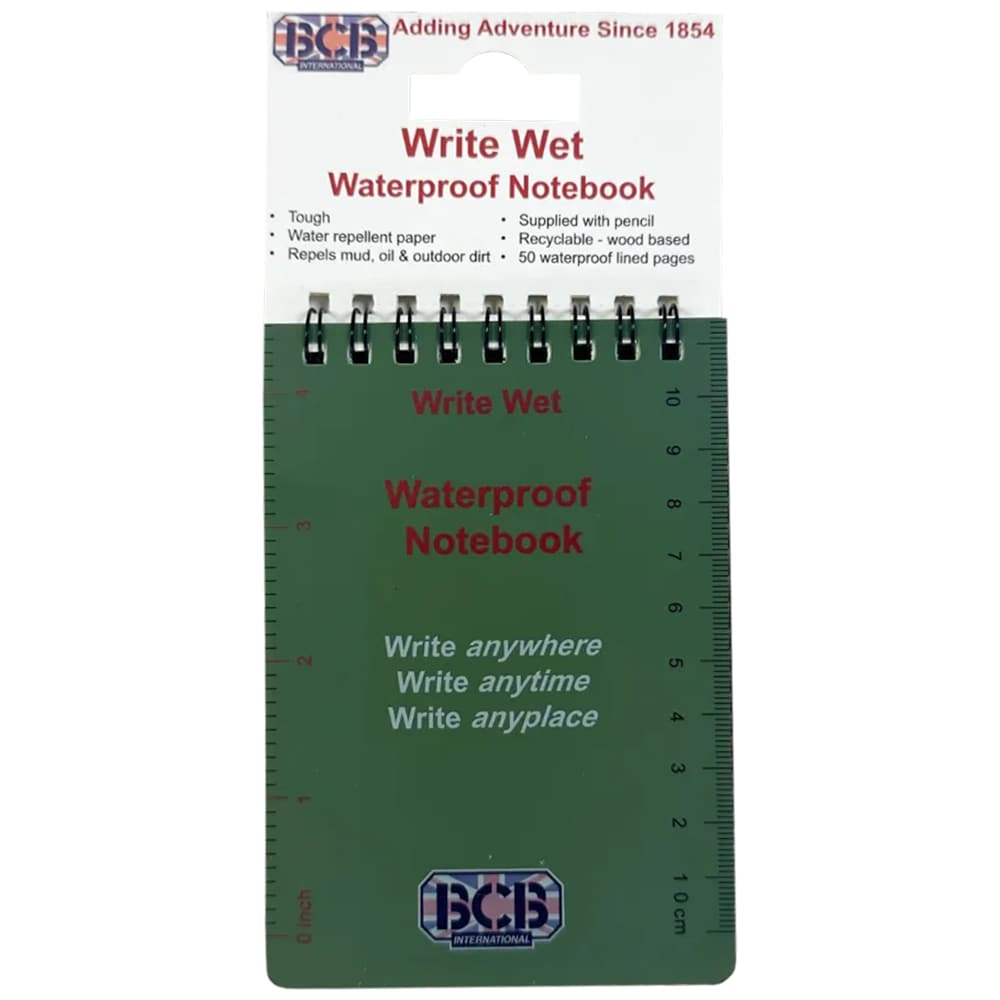 BCB - Pocket size wasserdichtes Notizbuch - Olive Green