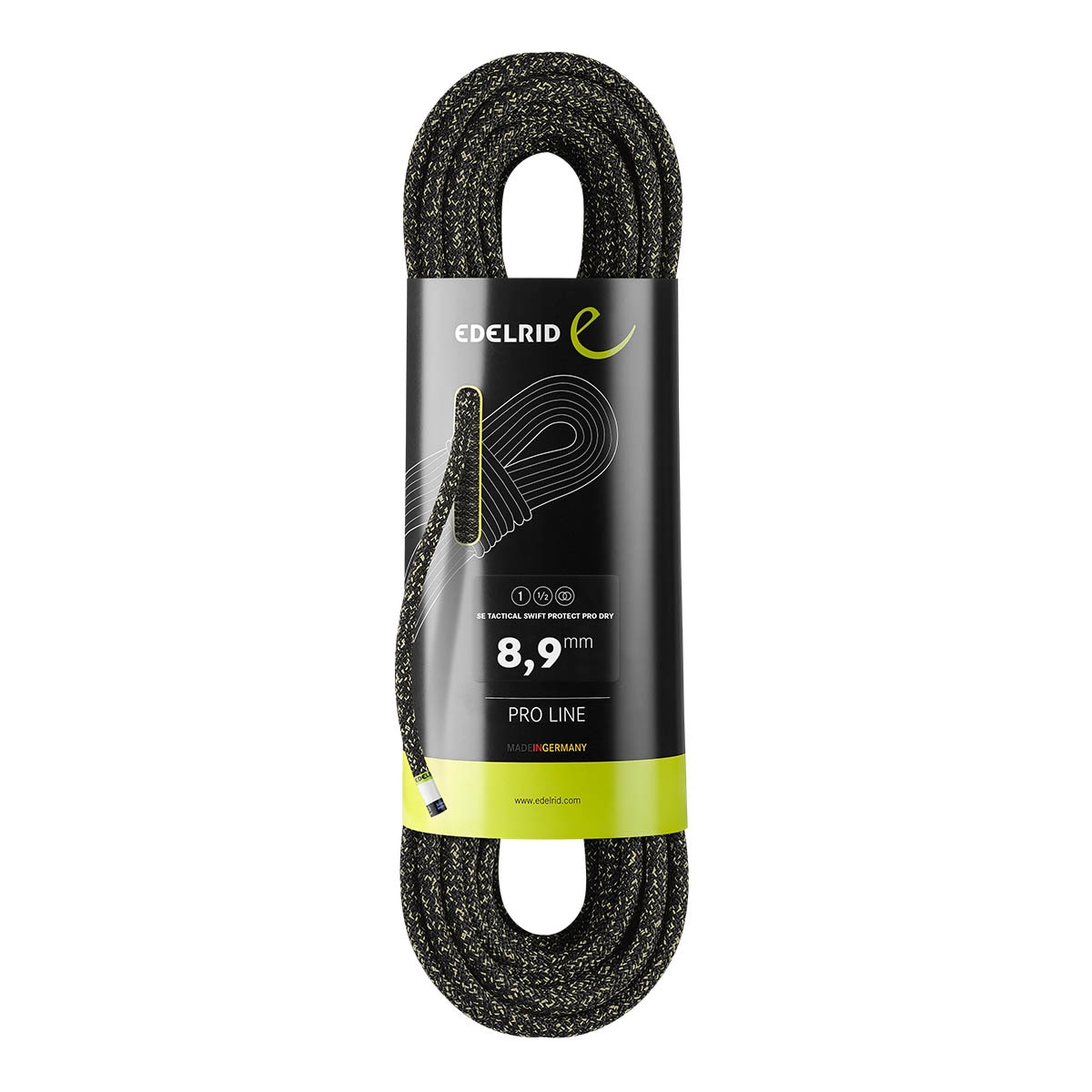 Edelrid - Tactical Swift Protect Pro Dry - Kletterseil 8,9 mm 60 m - Grey