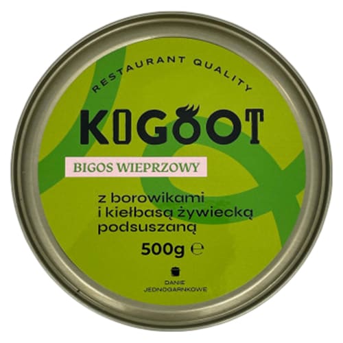 Kogoot - Konservierte Lebensmittel - Schweinefleisch Bigos mit Steinpilzen und Wurst 500 g