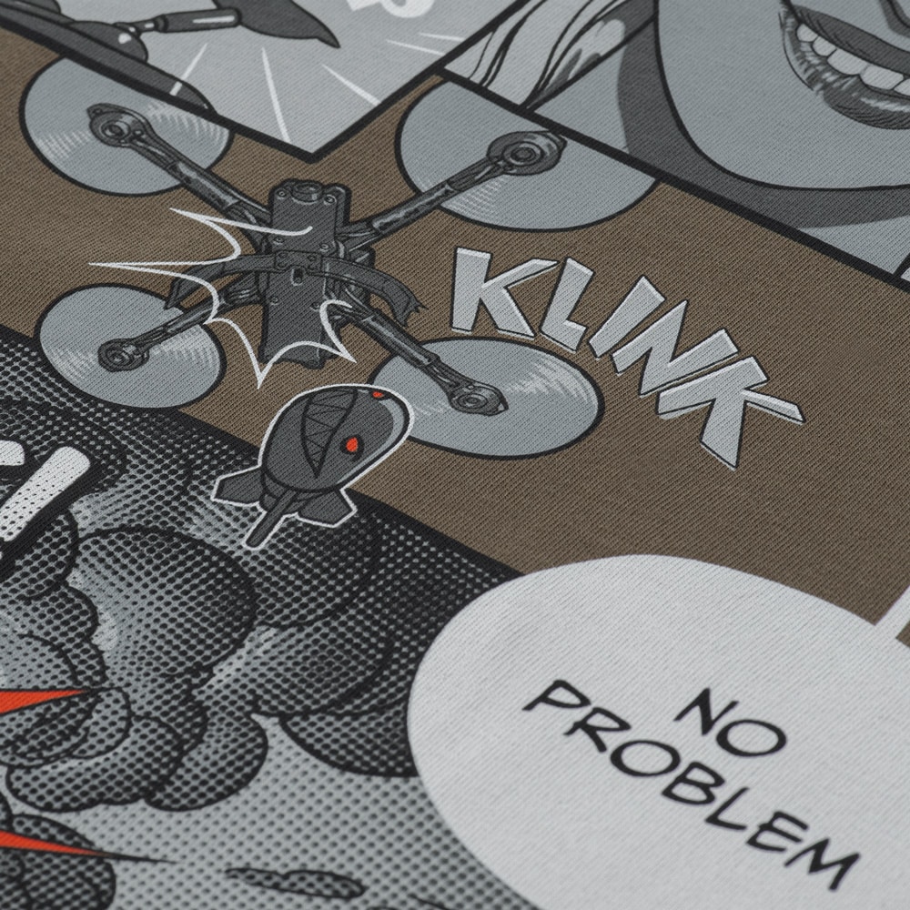 M-Tac - T-shirt Comics Drone Girl - Dark Olive
