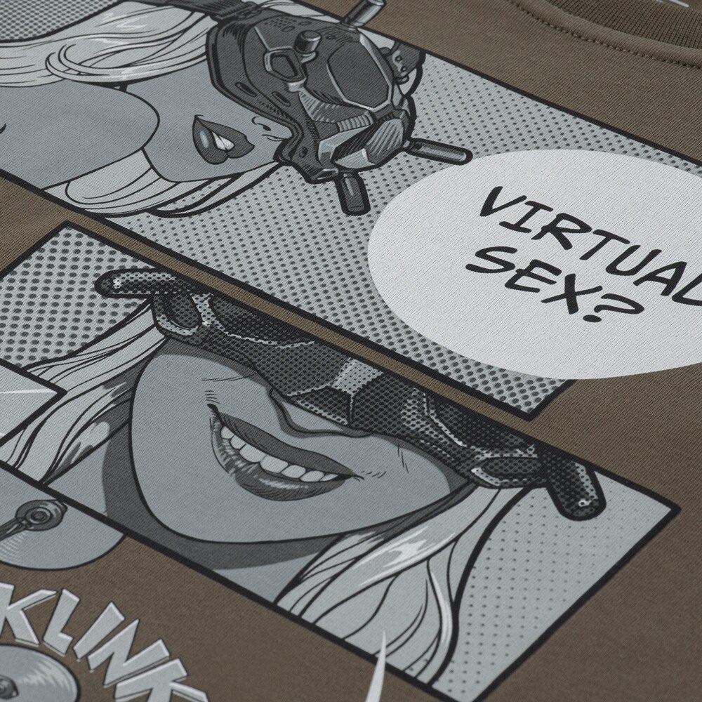 M-Tac - T-shirt Comics Drone Girl - Dark Olive