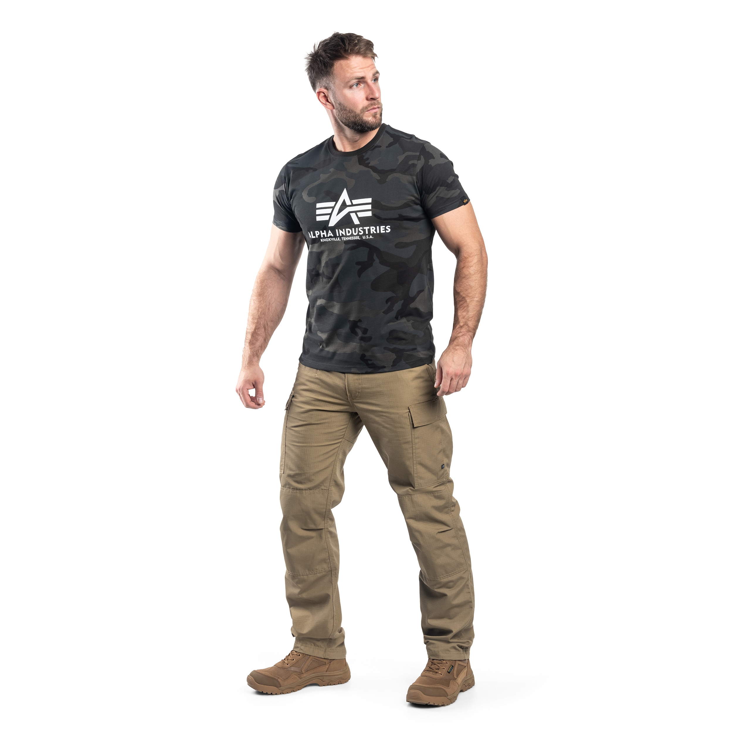 Alpha Industries - Basic T-Shirt - Black Camo