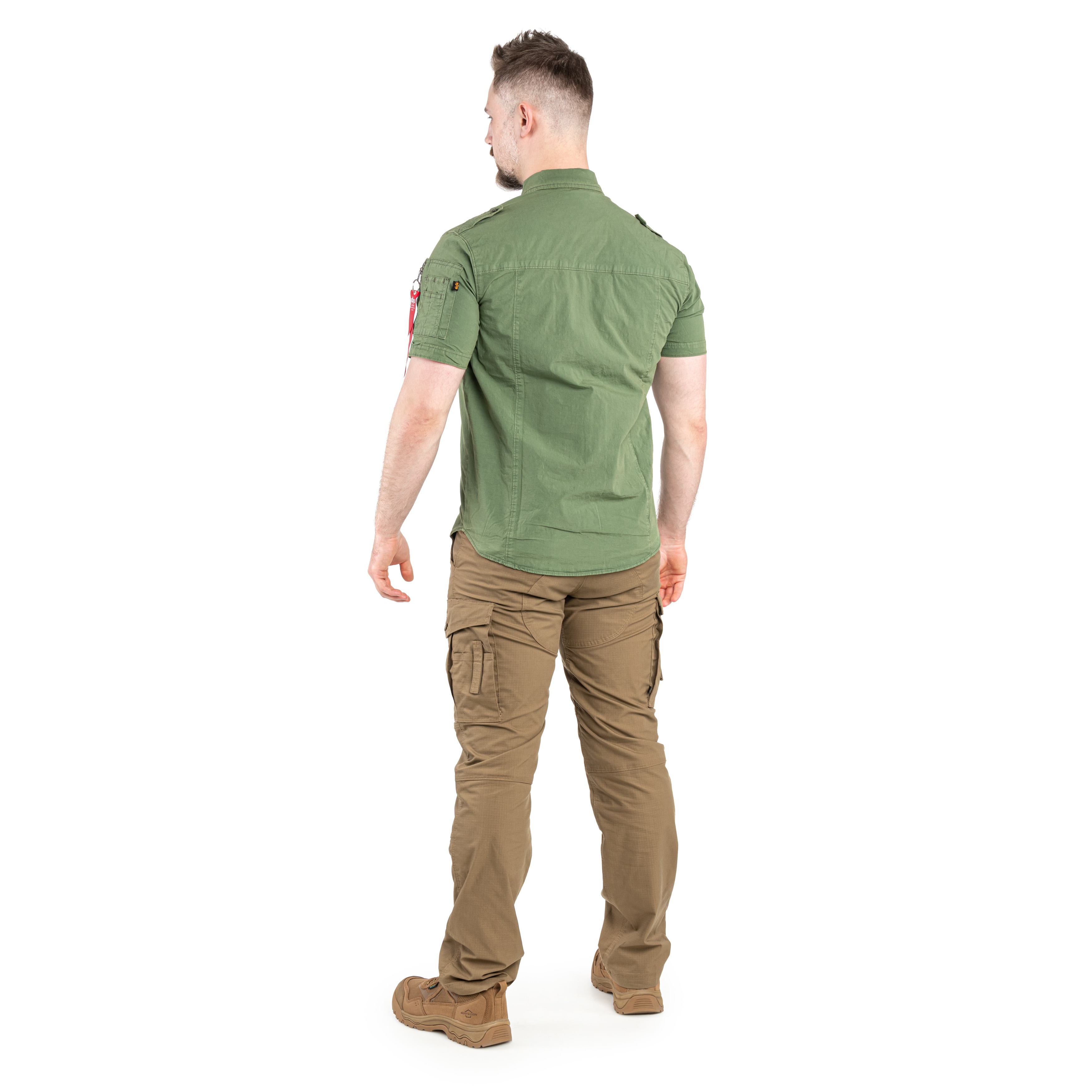 Alpha Industries - Basic Slim Shirt - Kurzarmhemd - Sage Green