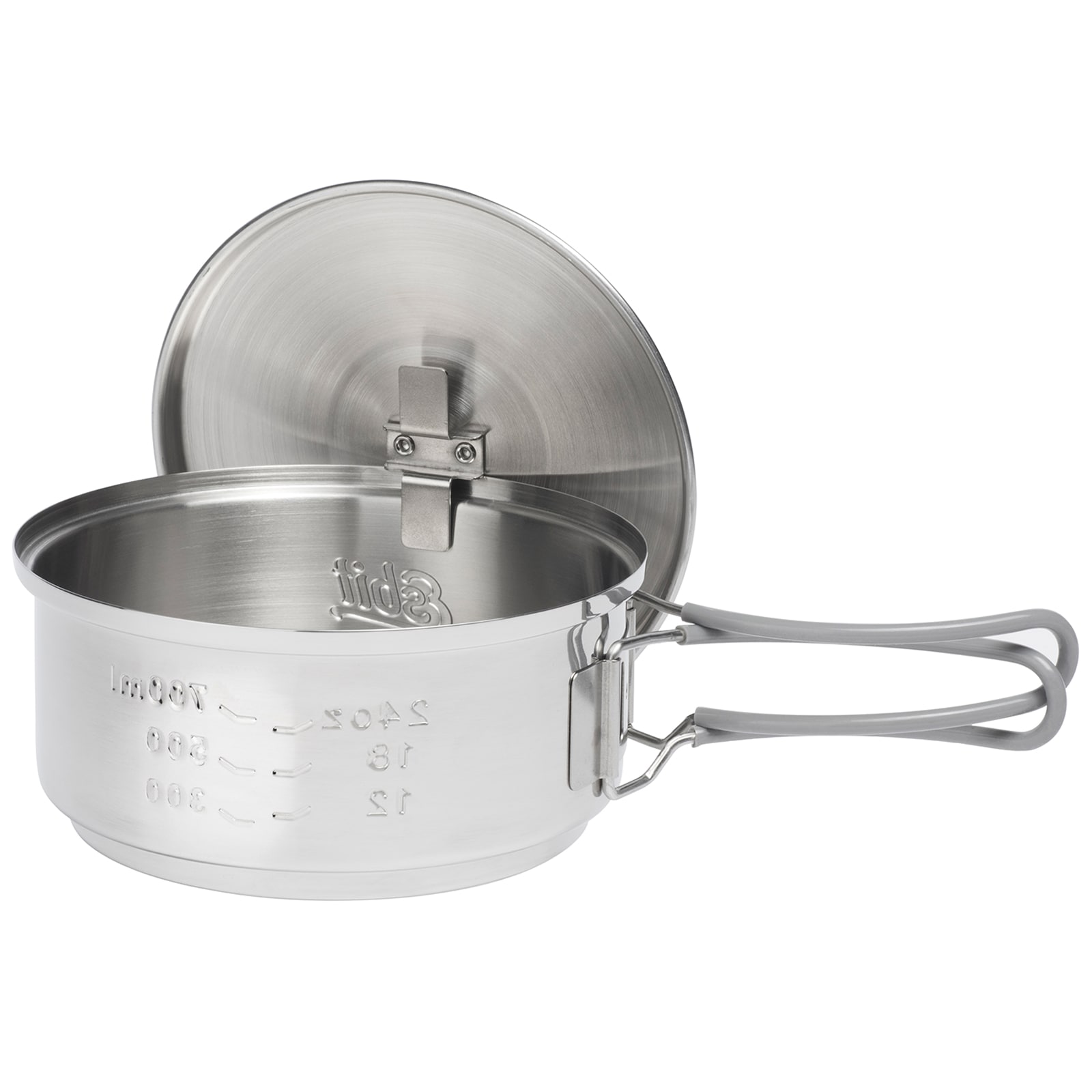 Esbit - Solid Fuel Cookset Stainless Steel - Campingkocher mit Topf 1 l