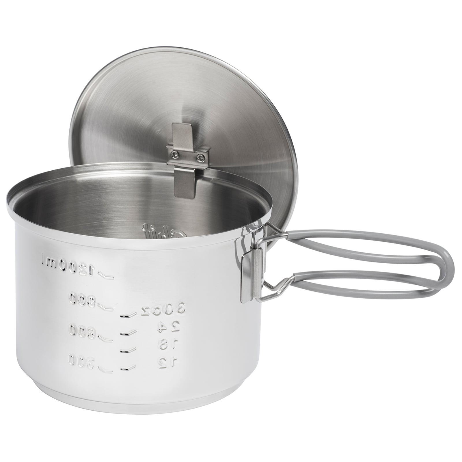 Esbit - Alcohol Burner Cookset Stainless Steel - Campingkocher mit Topf 1,5 l
