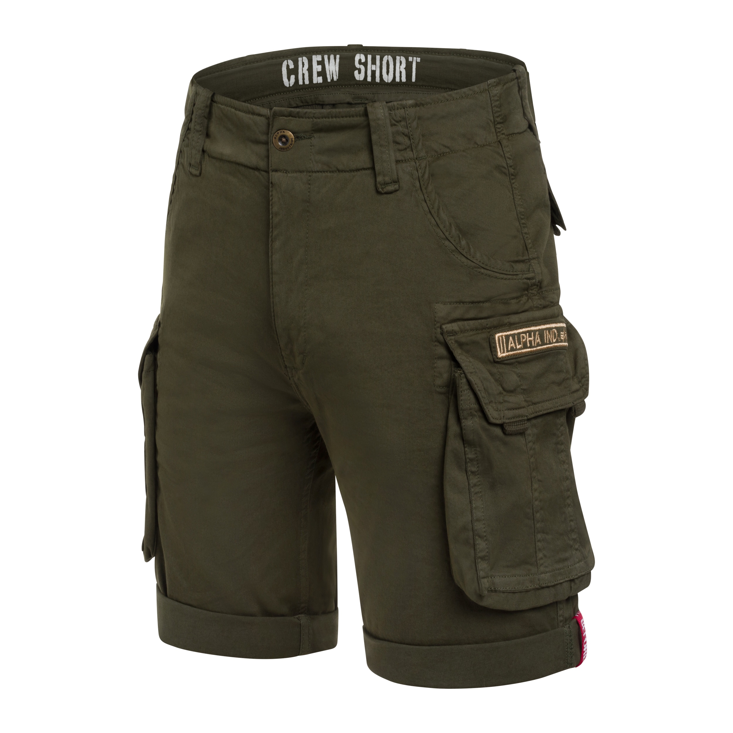 Alpha Industries - Crew Short - Shorts - Dark Olive