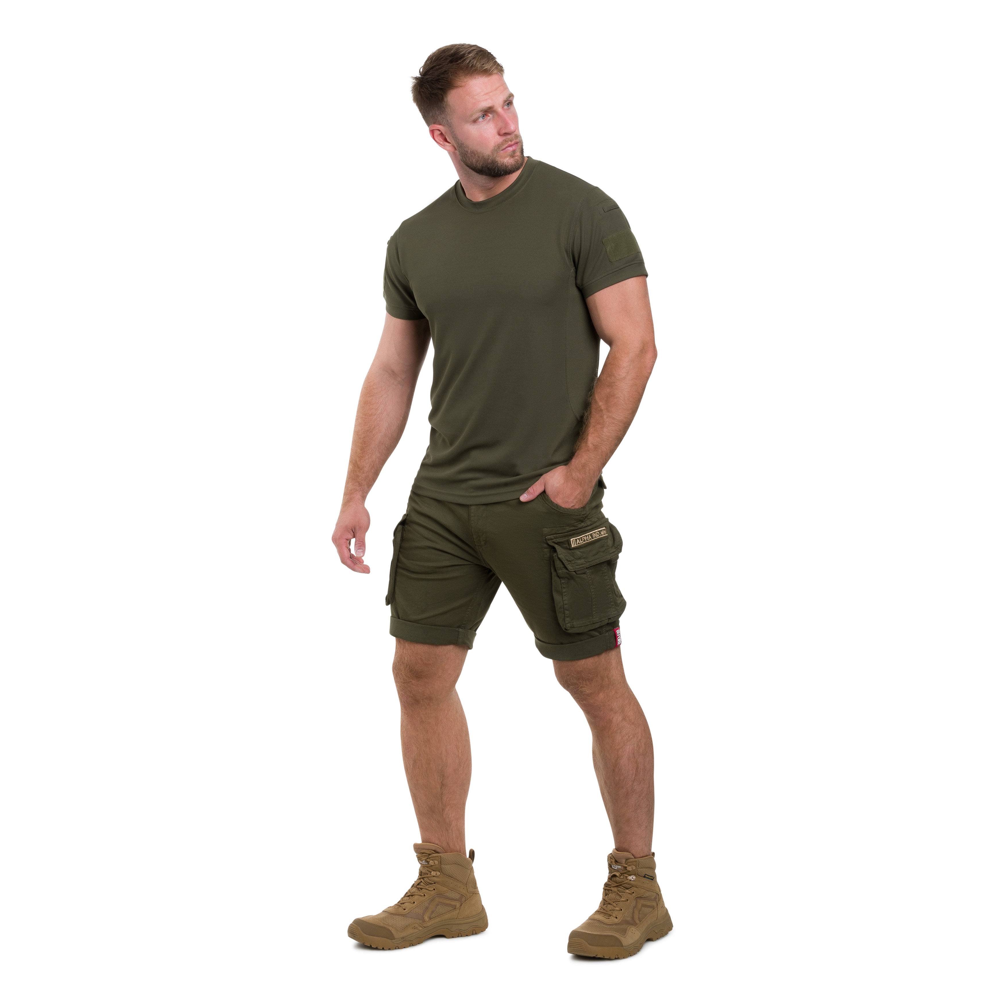 Alpha Industries - Crew Short - Shorts - Dark Olive