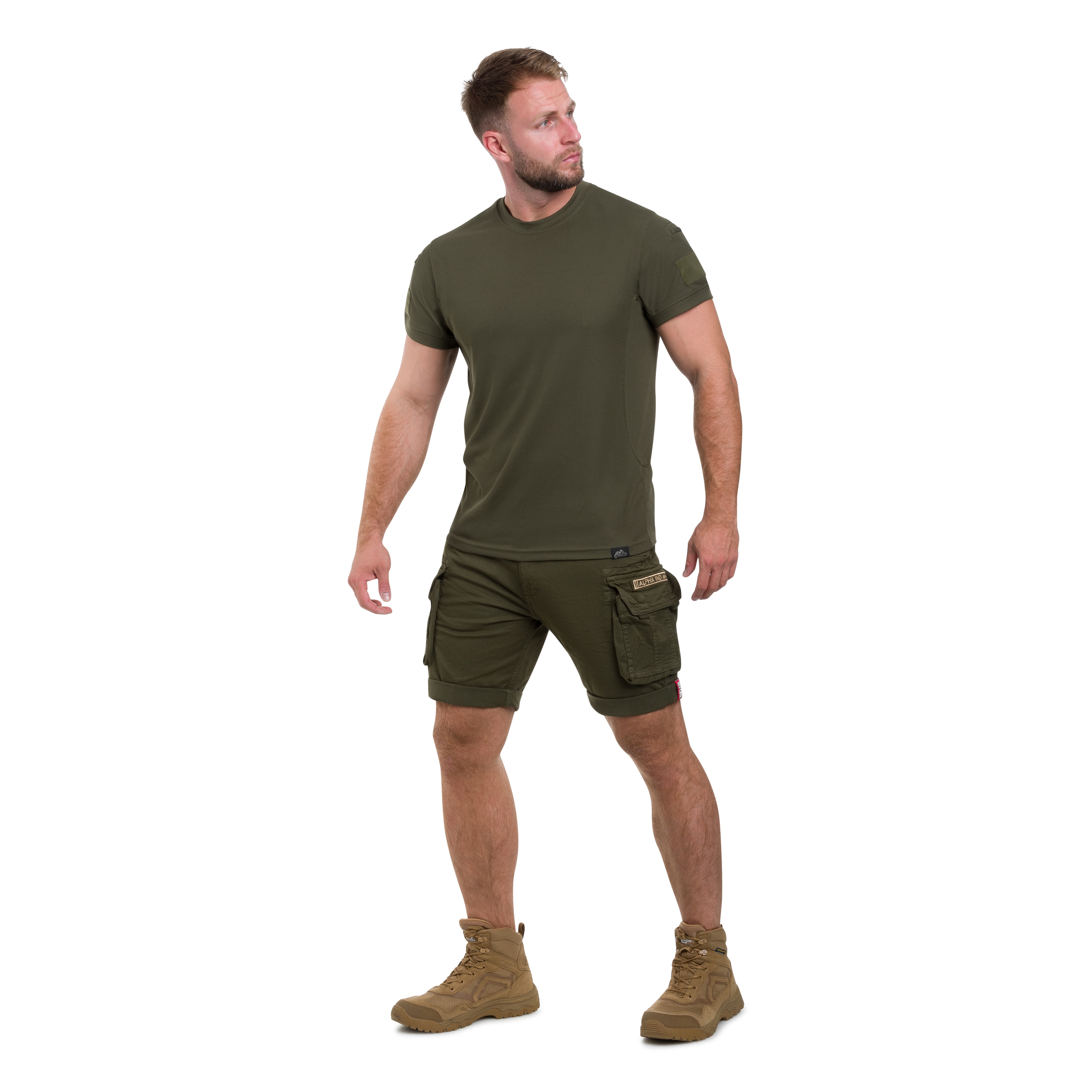 Alpha Industries - Crew Short - Shorts - Dark Olive