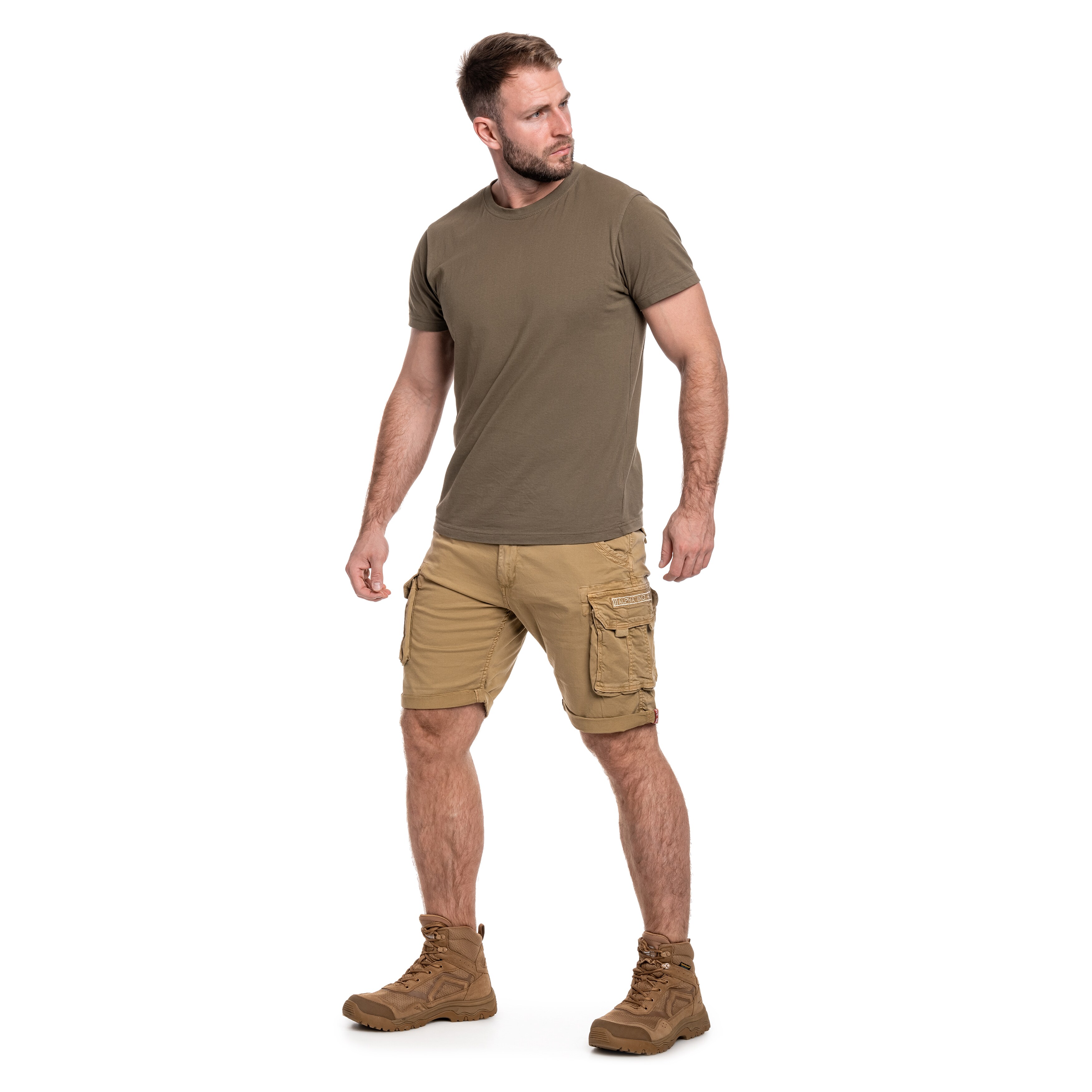 Alpha Industries - Crew Short - Shorts - Khaki