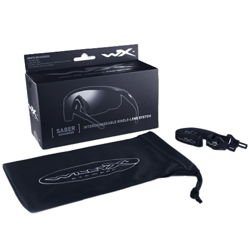 Wiley X - Saber Advanced - Taktische Schutzbrille - Clear Matte Black