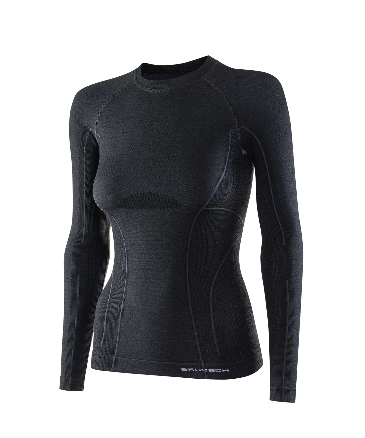 Brubeck - Active Wool Thermoaktives Langarmshirt für Damen - Black