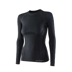 Brubeck - Active Wool Thermoaktives Langarmshirt für Damen - Black