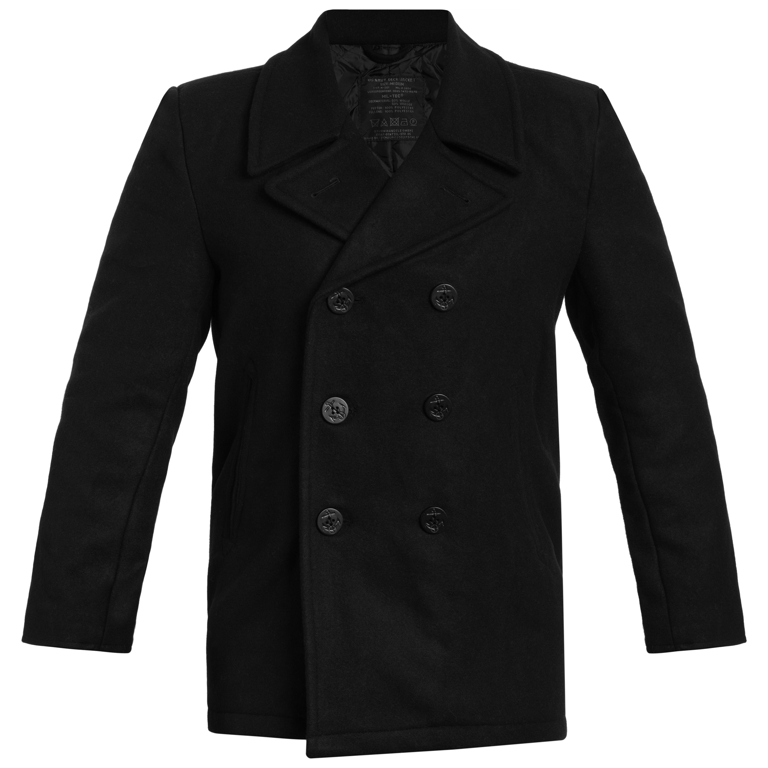 Mil-Tec - US Navy Peacoat Mantel - Black