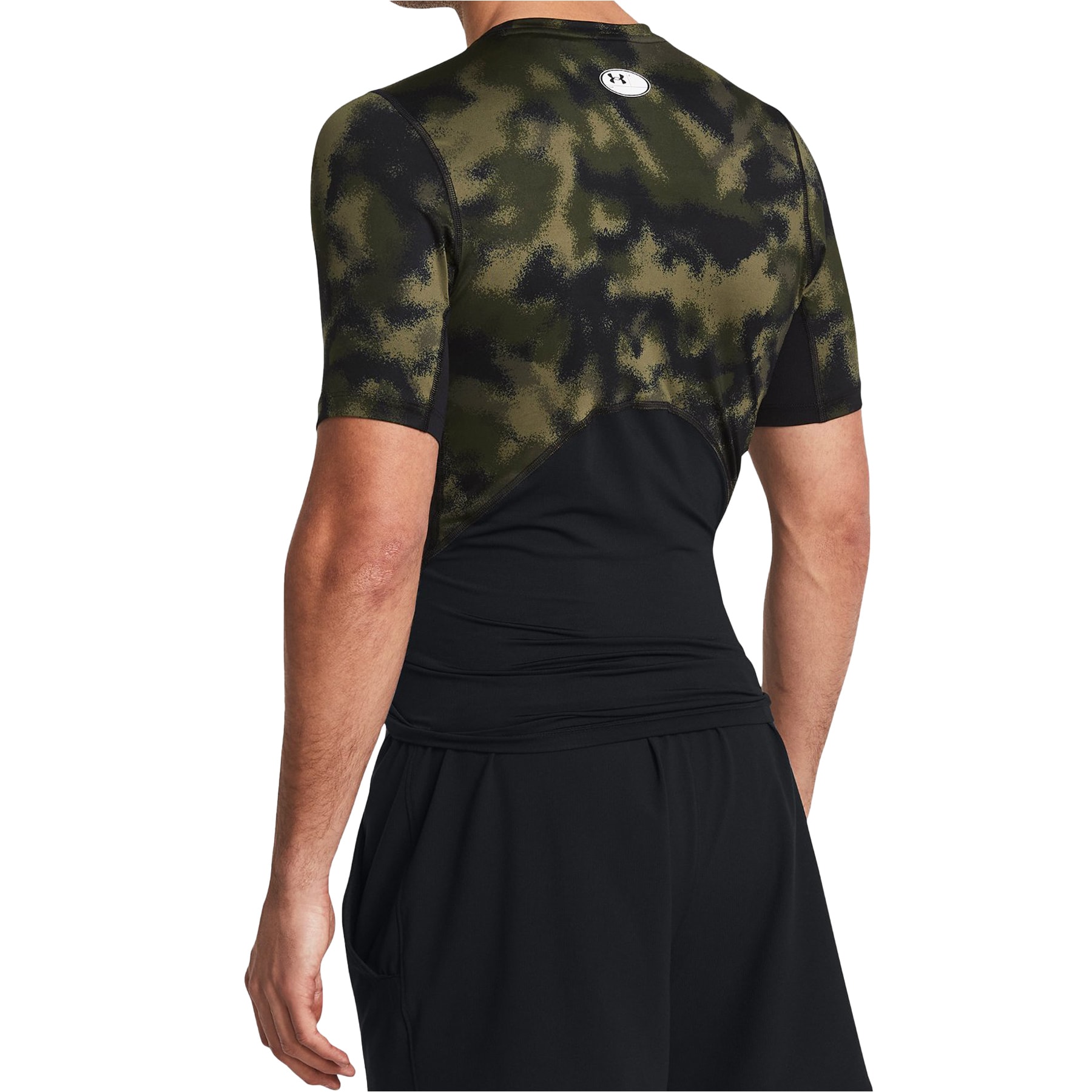 Under Armour - HeatGear Printed Thermo-T-Shirt - Marine OD Green/White