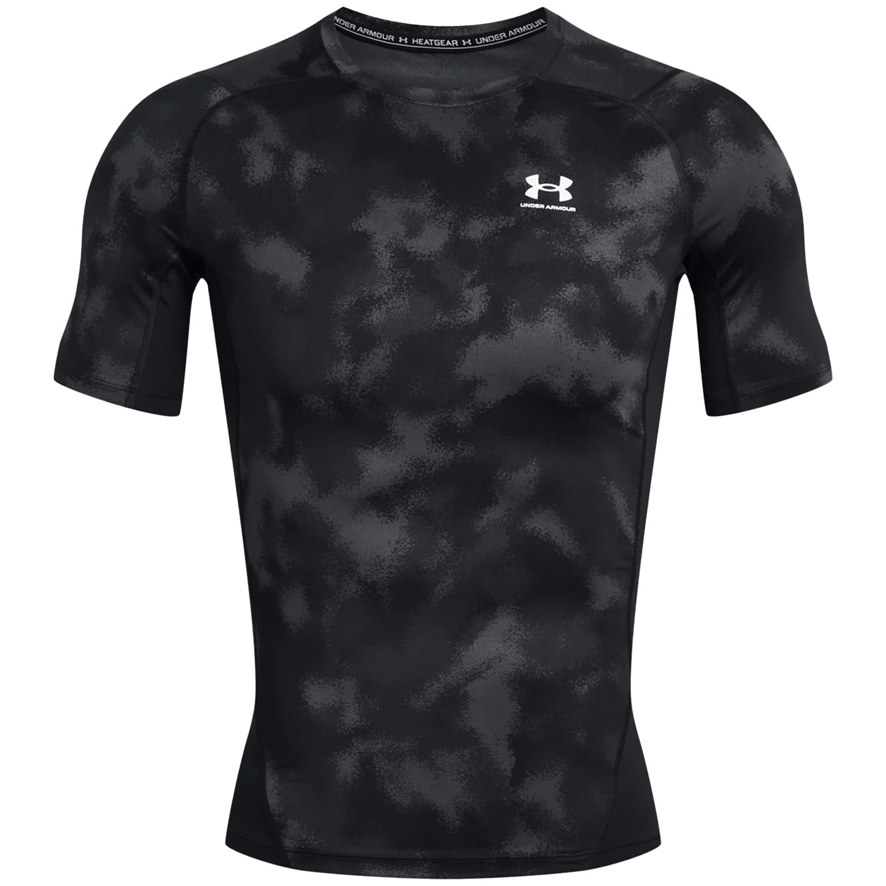 Under Armour - HeatGear Printed Thermo-T-Shirt - Black/White