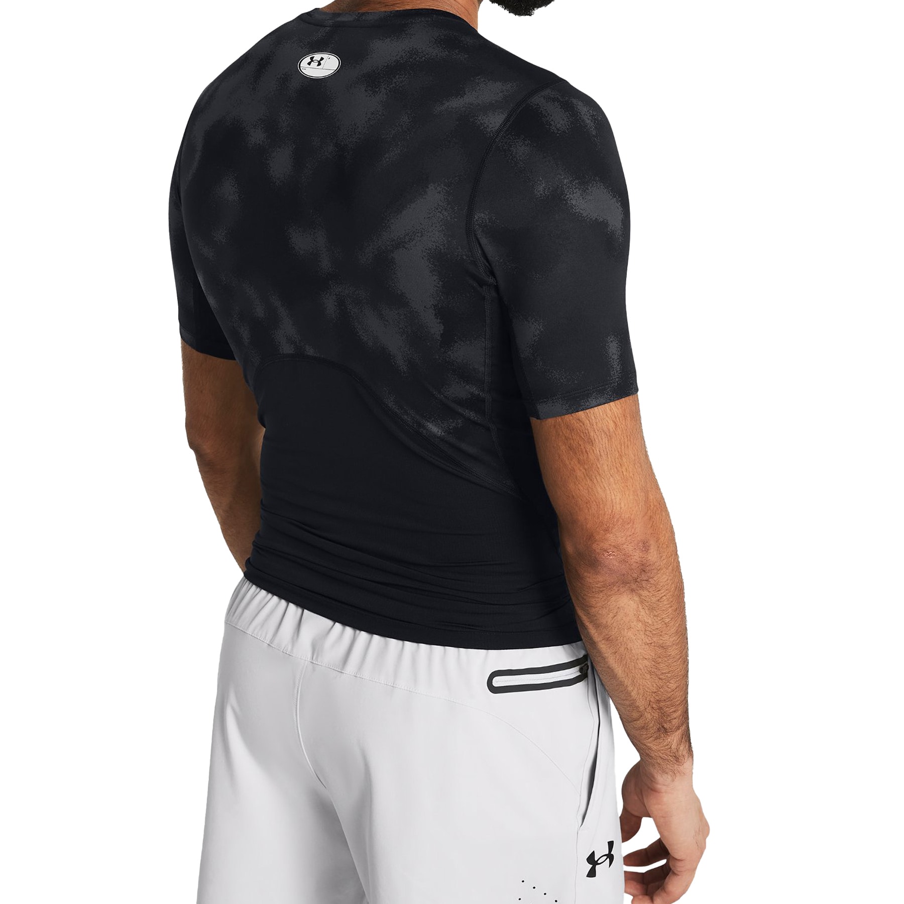 Under Armour - HeatGear Printed Thermo-T-Shirt - Black/White