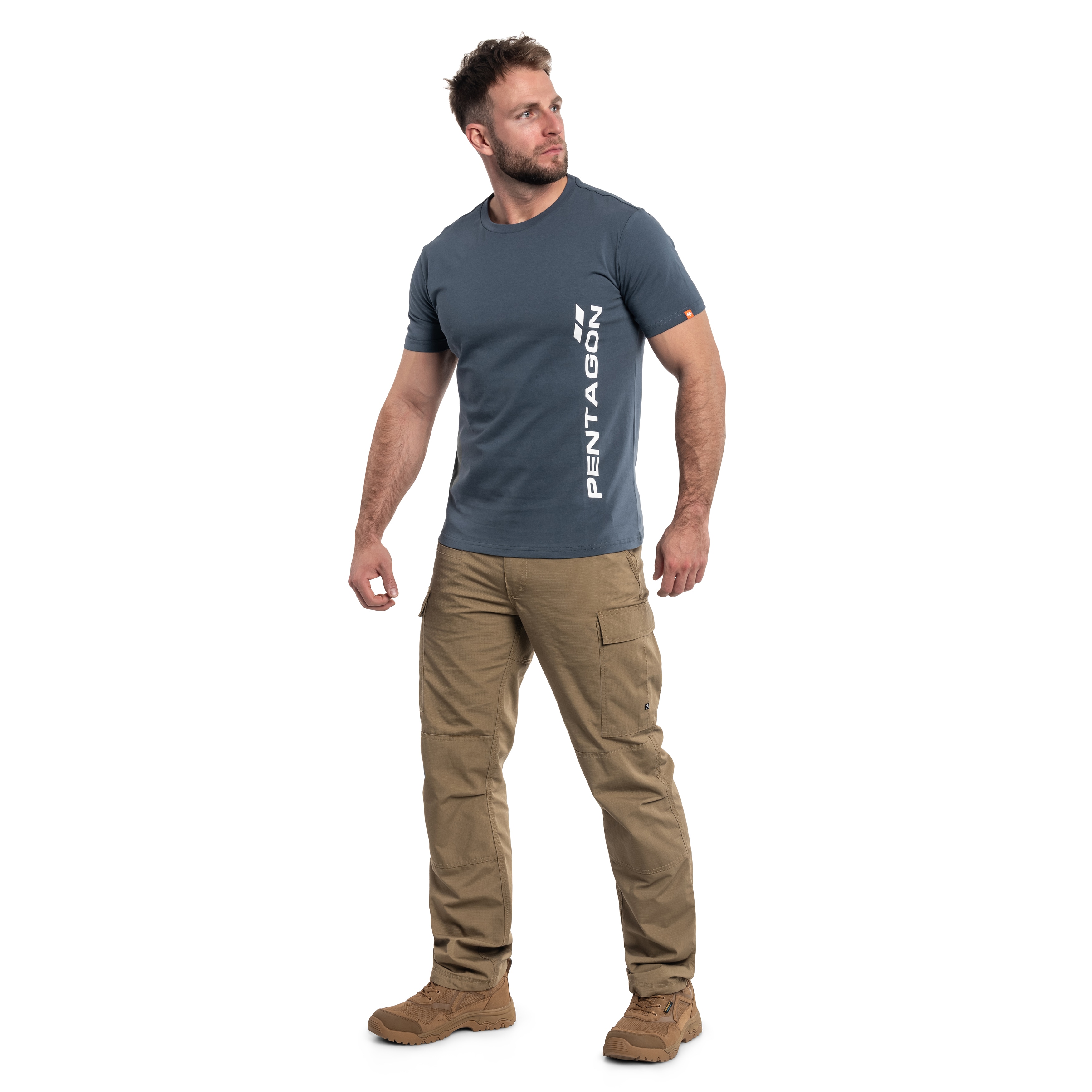 Pentagon - Vertical T-Shirt - Charcoal Blue