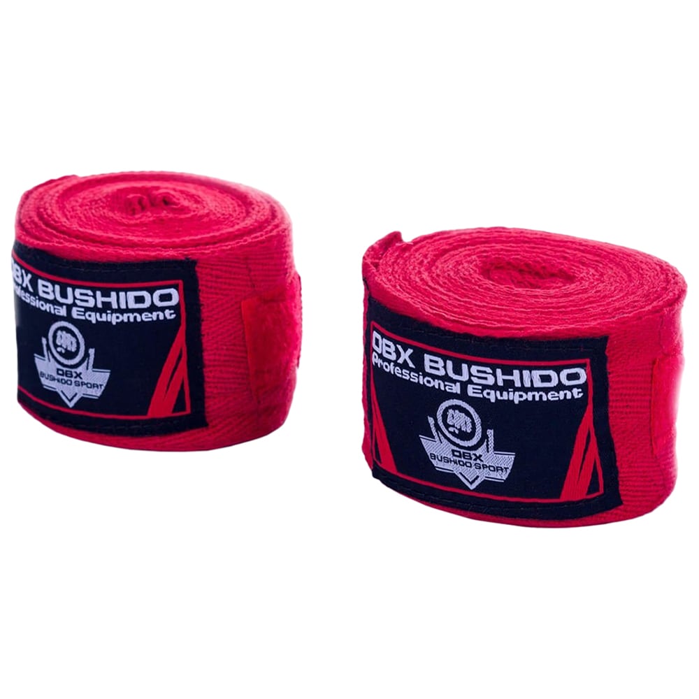 DBX Bushido - Boxbandagen für Hände und Handgelenke 2 x 4 m - Rot