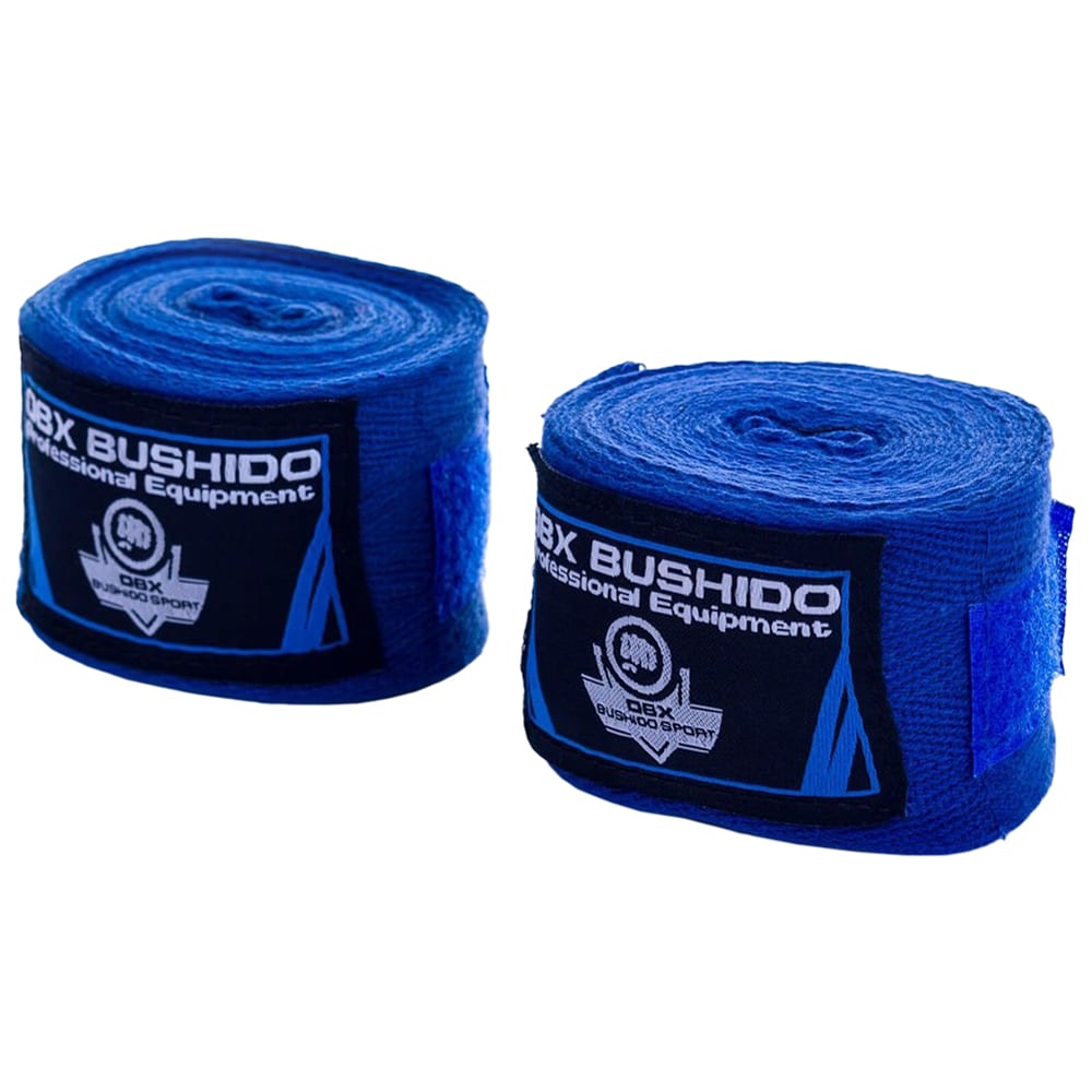 DBX Bushido - Boxbandagen für Hände und Handgelenke 2 x 4 m - Blau