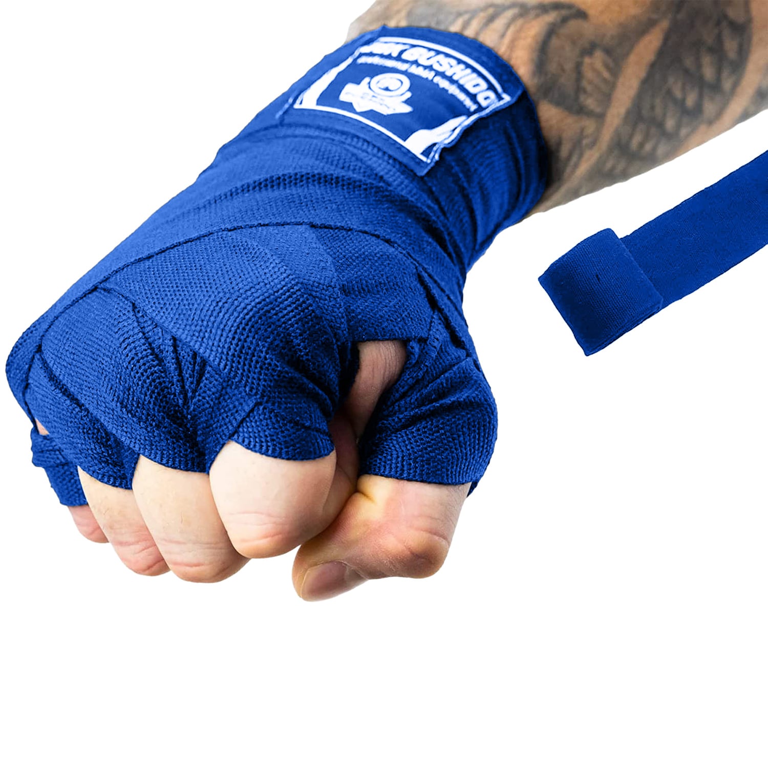 DBX Bushido - Boxbandagen für Hände und Handgelenke 2 x 4 m - Blau