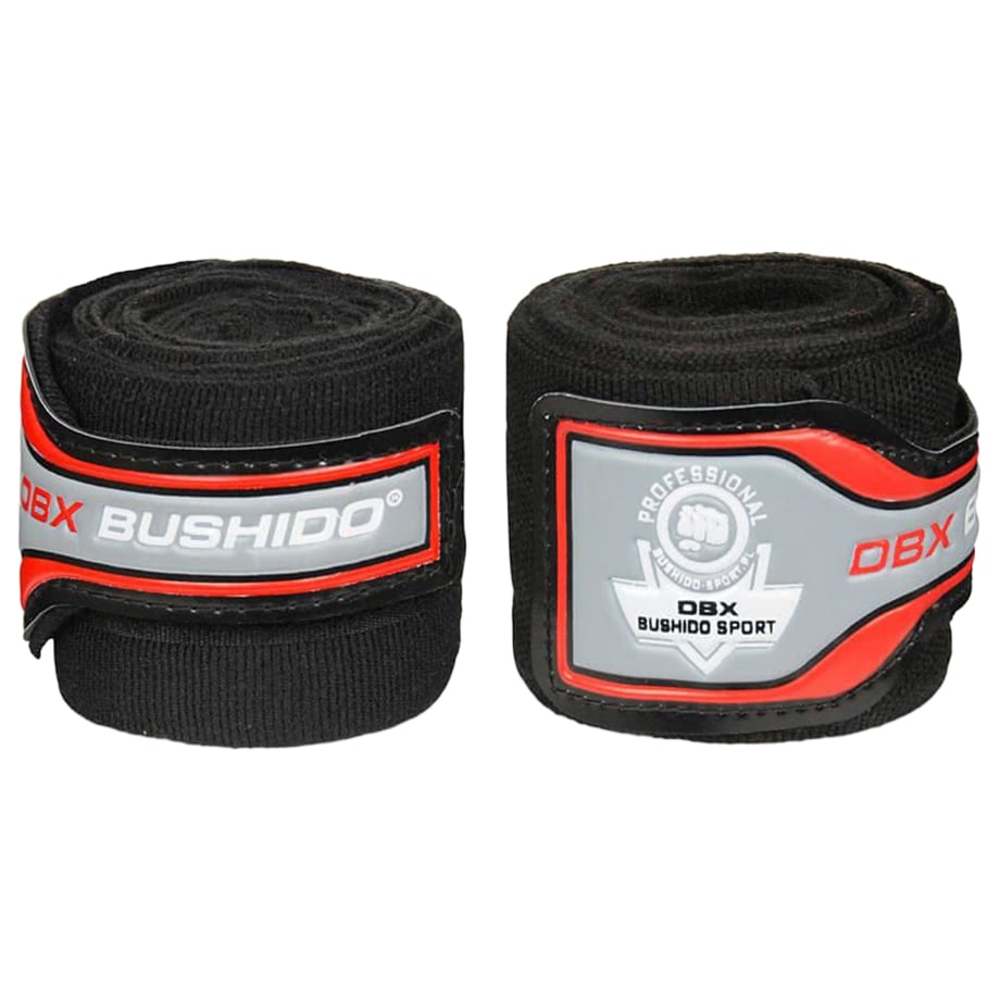 DBX Bushido - Elastische Boxbandagen 4 m - Schwarz