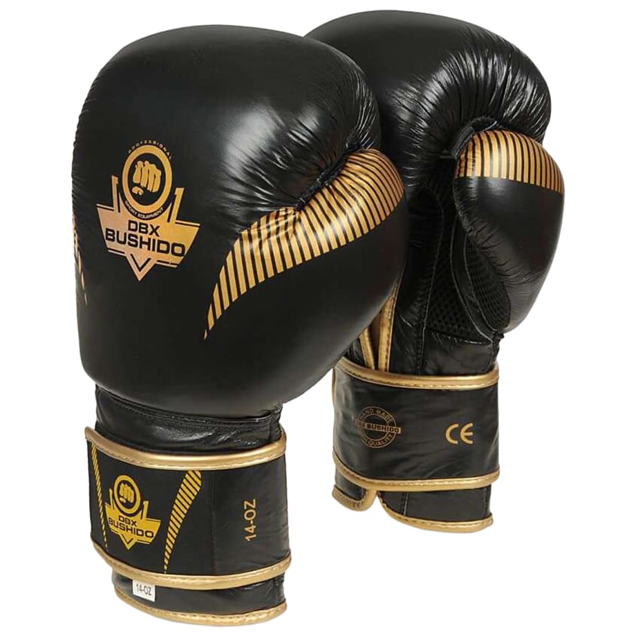 DBX Bushido - B-2V13 10 oz Boxhandschuhe - Schwarz-Gold