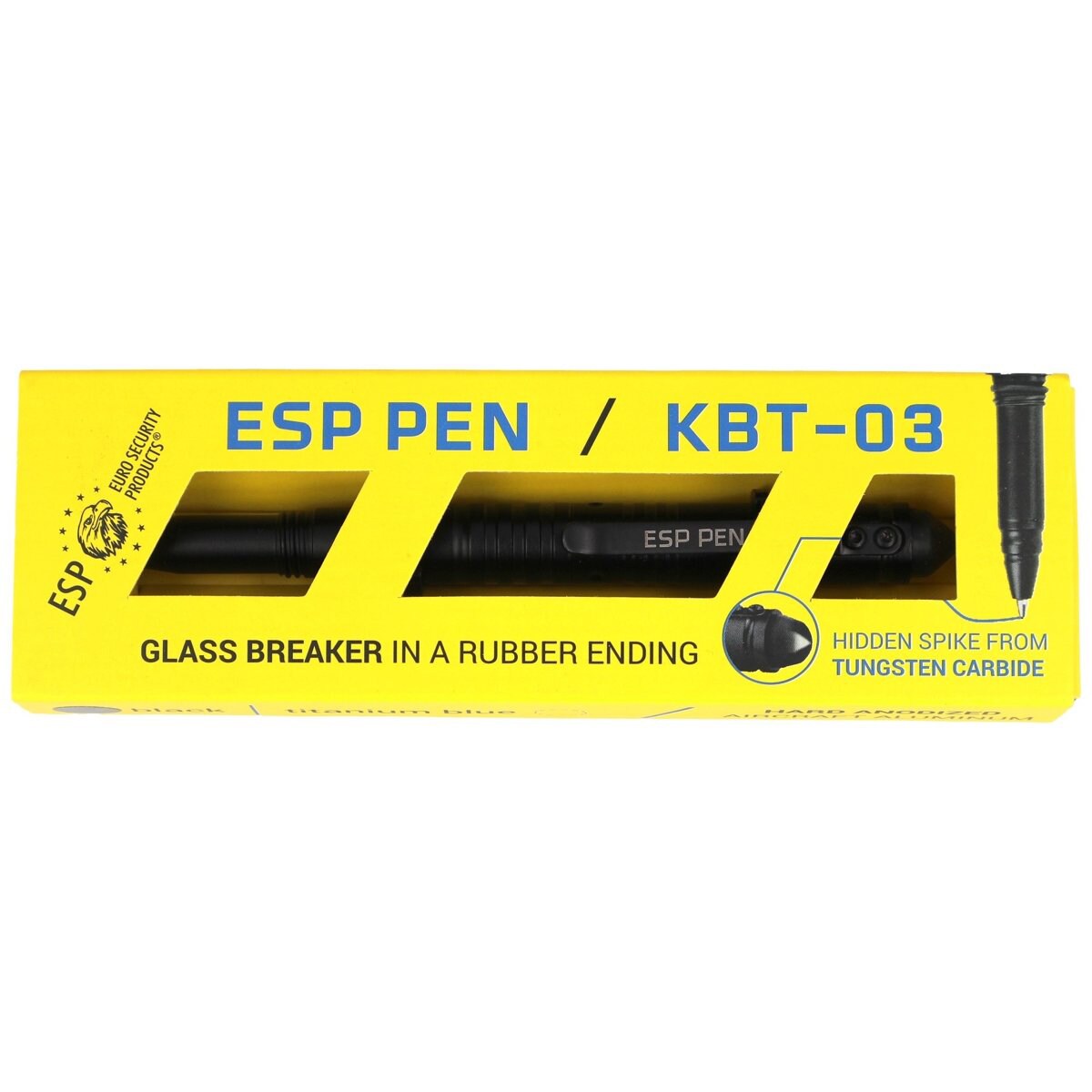 ESP - KBT-03-T Taktischer Kugelschreiber - Titanium Blue