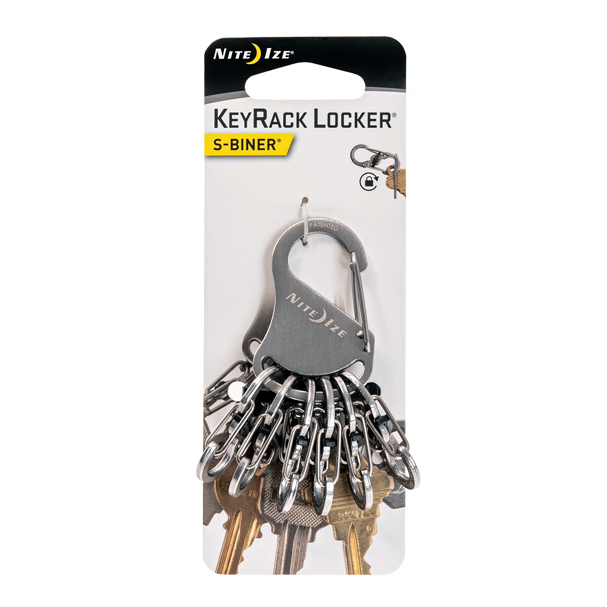 Nite Ize S-Biner KeyRack Locker Silver - Schlüsselanhänger - KLK-11-R3