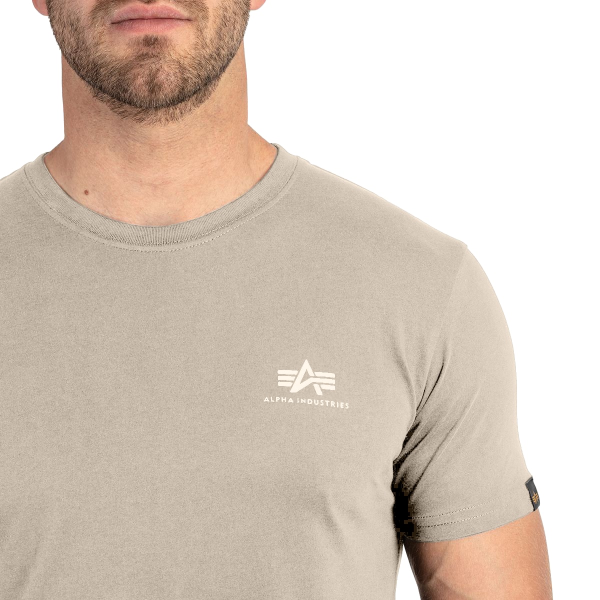 Alpha Industries - Basic Small Logo T-Shirt - Vintage Sand