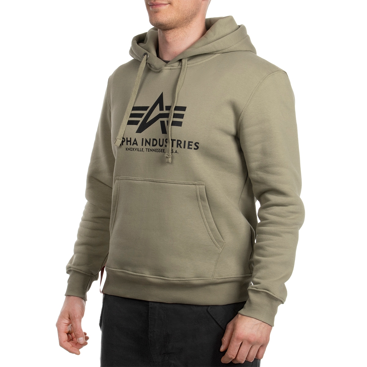 Alpha Industries - Basic Hoody - Känguru-Sweatshirt mit Kapuze - Olive