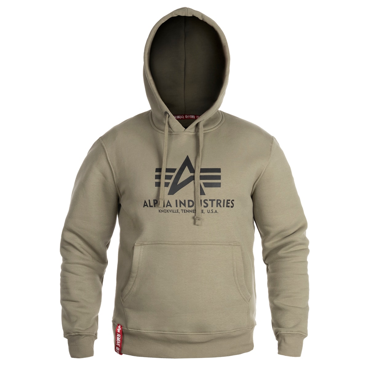 Alpha Industries - Basic Hoody - Känguru-Sweatshirt mit Kapuze - Olive