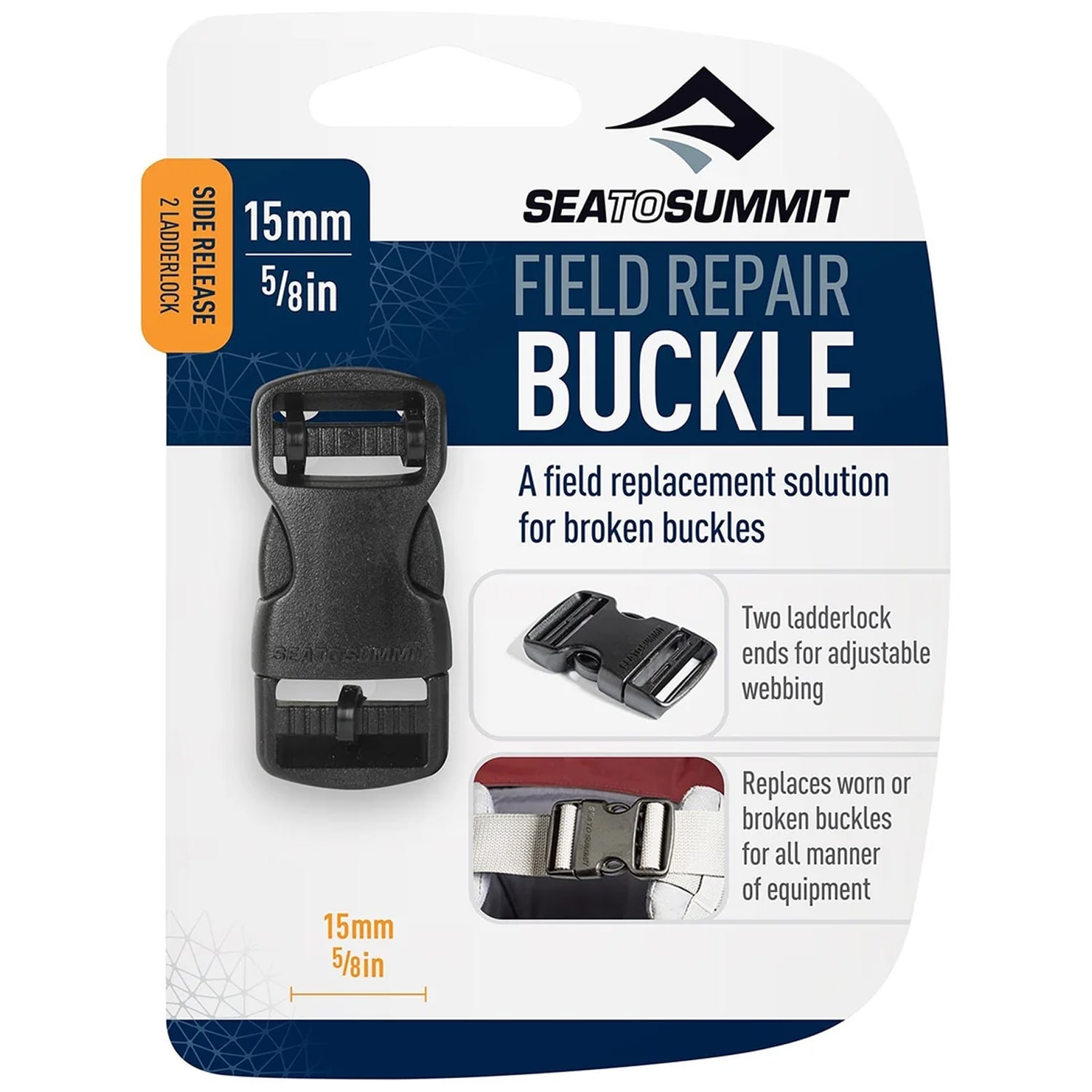 Sea To Summit - Field Repair Buckle Side Release - Schnalle 15 mm - Black