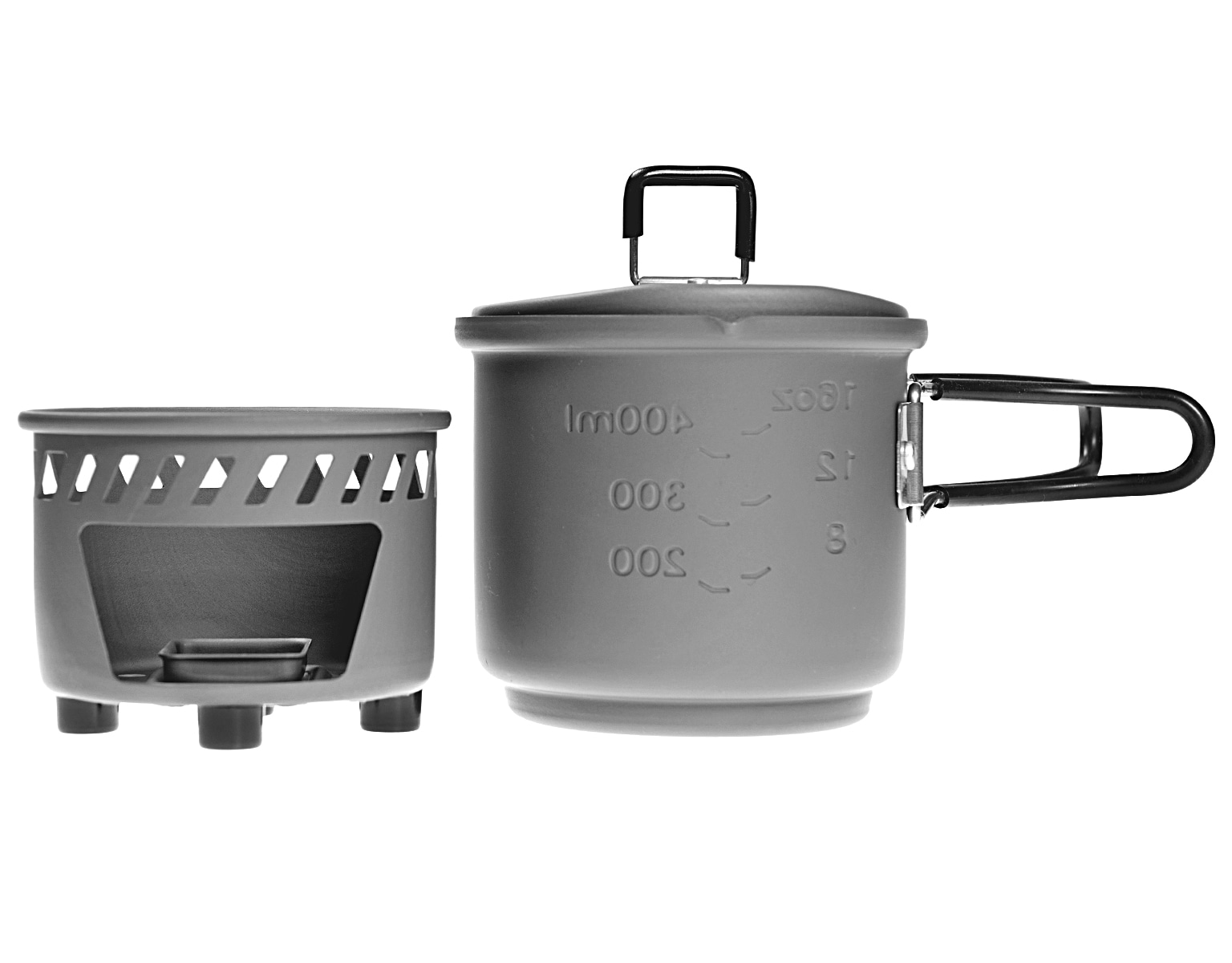 Esbit - Cookset - Trockenbrennstoff-Reisekocher mit Topf - 585 ml