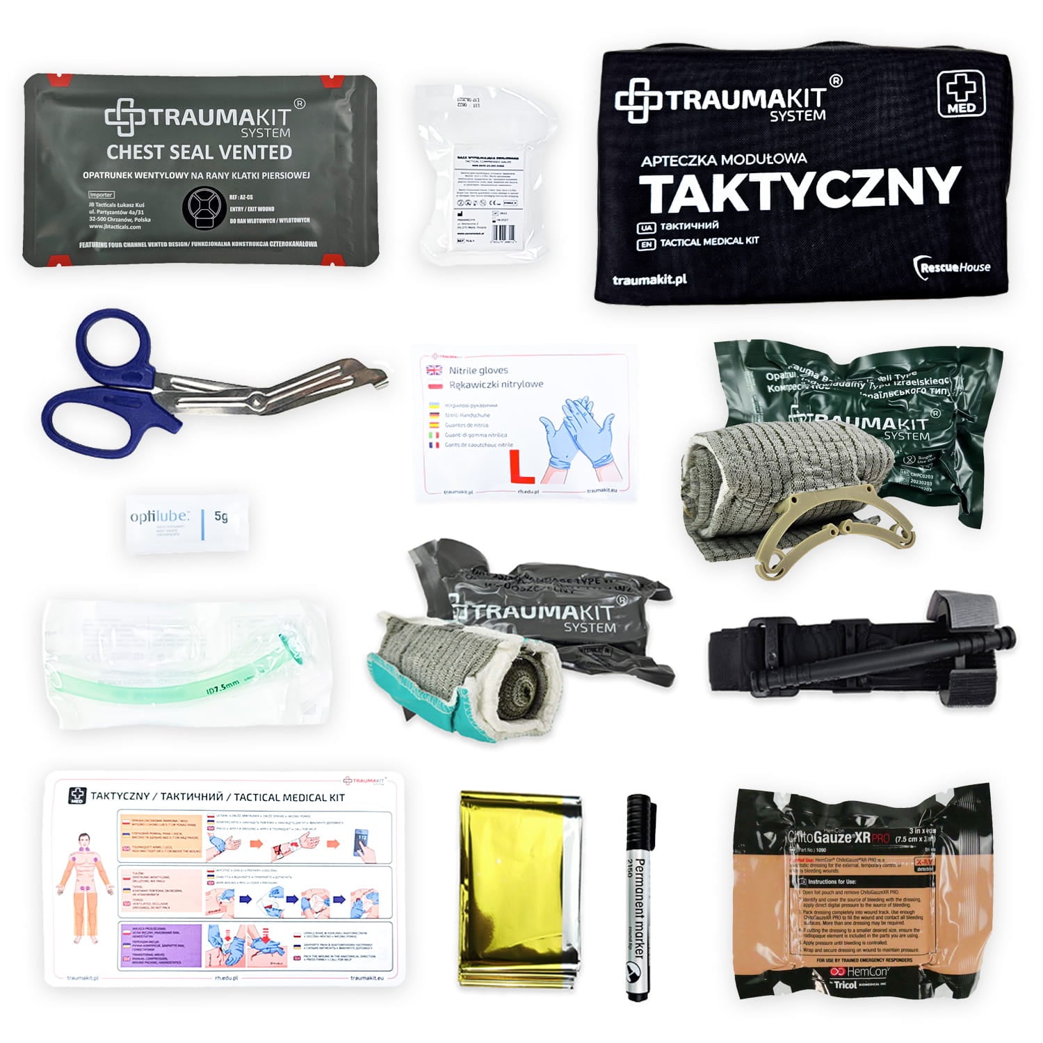 AedMax - Trauma Kit -  Modulares Erste Hilfe Set - Taktisch