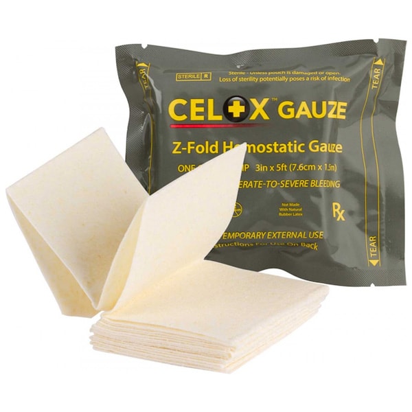 Celox Gaze - Z-Fold - hämostatischer Verband 