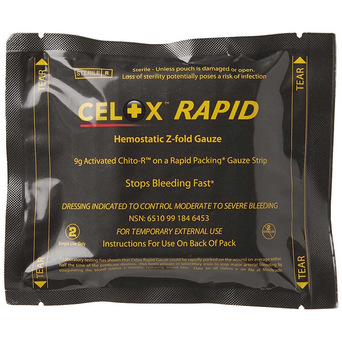 Celox - Medical Rapid - Z- Falz Hämostatischer Verbandmull