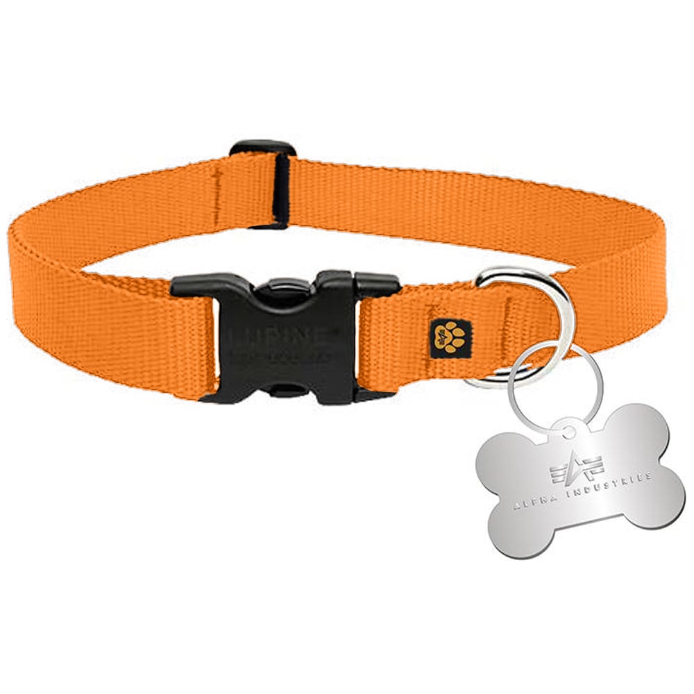 Alpha Industries - Basic Dog-Tag Collar - Hundehalsband - Orange