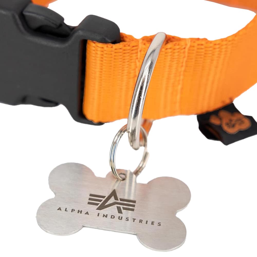 Alpha Industries - Basic Dog-Tag Collar - Hundehalsband - Orange