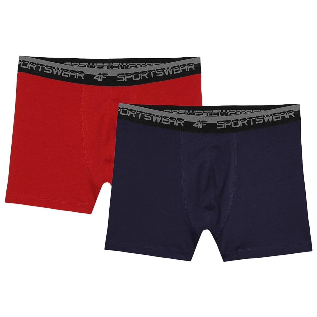 4F - M036 - Boxershorts 2 Paar - Dunkelblau/Rot