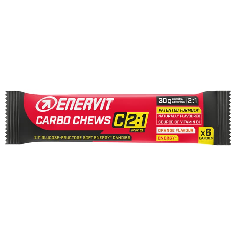 Enervit Sport - Carbo Chews C2:1PRO - Energie-Gels 34 g - Orange