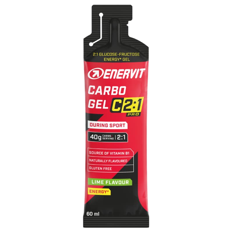 Enervit Sport - Carbo Gel C2:1PRO - Energiegel 60 ml - Limette