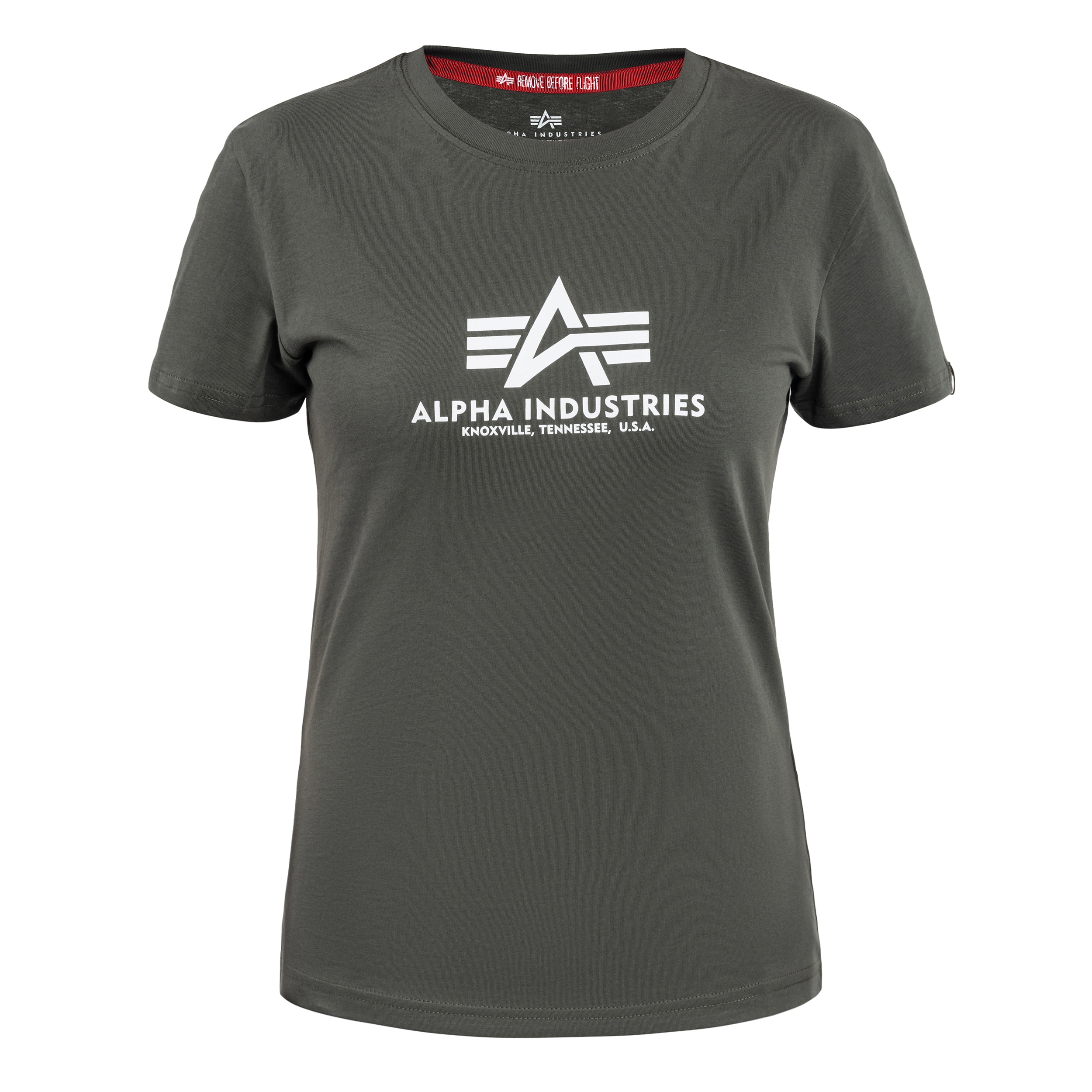 Alpha Industries - New Basic T-Shirt für Damen - Dark Olive